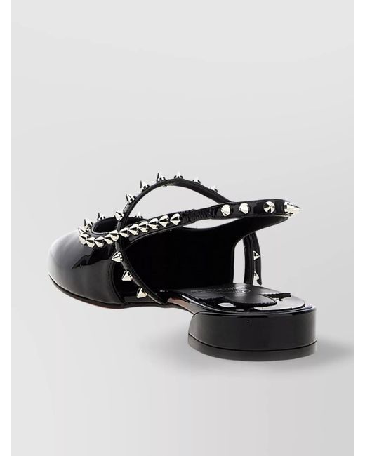 Christian Louboutin Red Patent Leather Slingback Ballerina Shoes