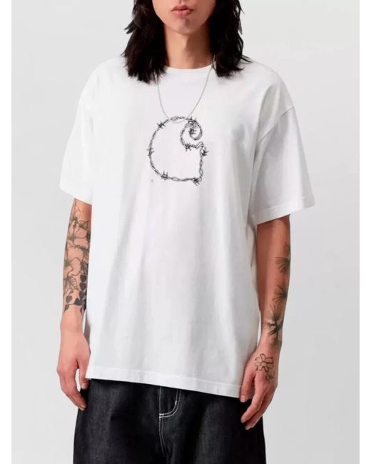 Carhartt White Short-Sleeve Cotton T-Shirt for men
