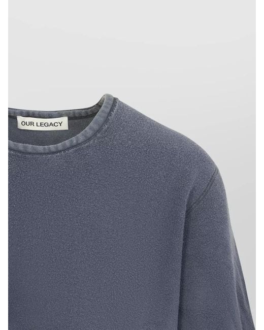 Our Legacy Blue Cotton Relaxed-Fit Jumper for men