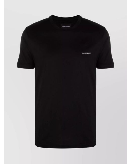 Emporio Armani Black Logo Print T-Shirt for men