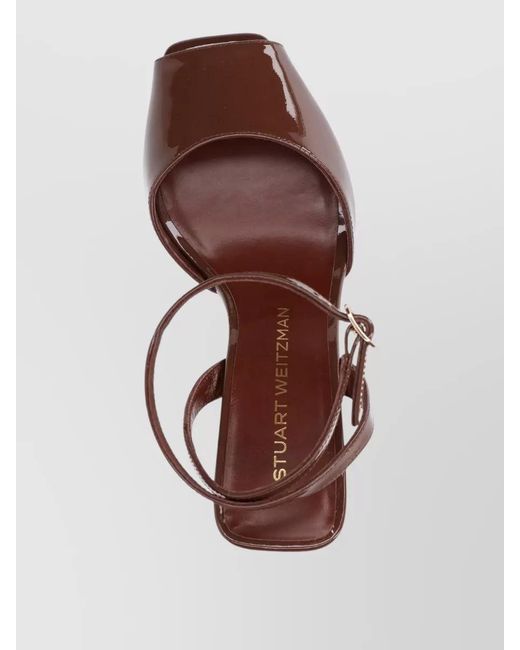 Stuart Weitzman Multicolor Heel Sandals Ankle Strap Open Back