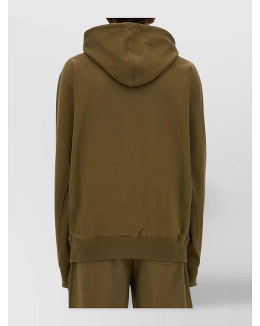 Helmut Lang Green Cotton Regular-Fit Hoodie for men