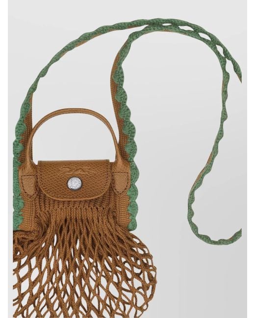 Longchamp Metallic Craft Net Bag