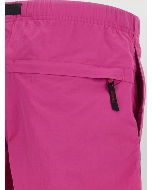 Gramicci Pink Bermuda Shorts Featuring Zip Pocket for men