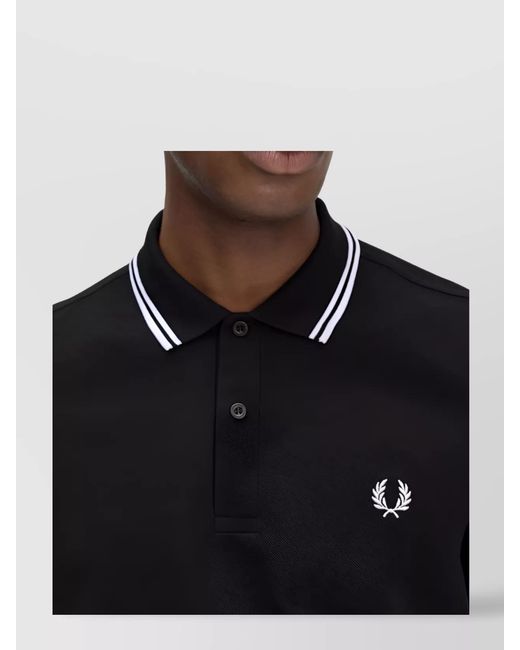 Fred Perry Blue Cotton Polo Shirt for men