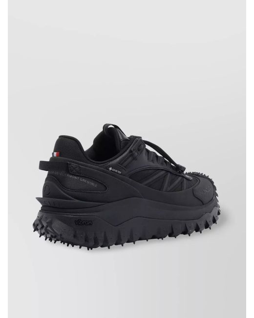 Moncler Blue Leather Low-Top Sneakers for men
