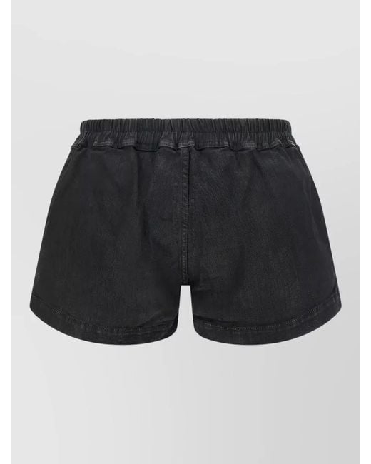 Rick Owens Black Relaxed Boxer Shorts Featuring Practical Pockets
