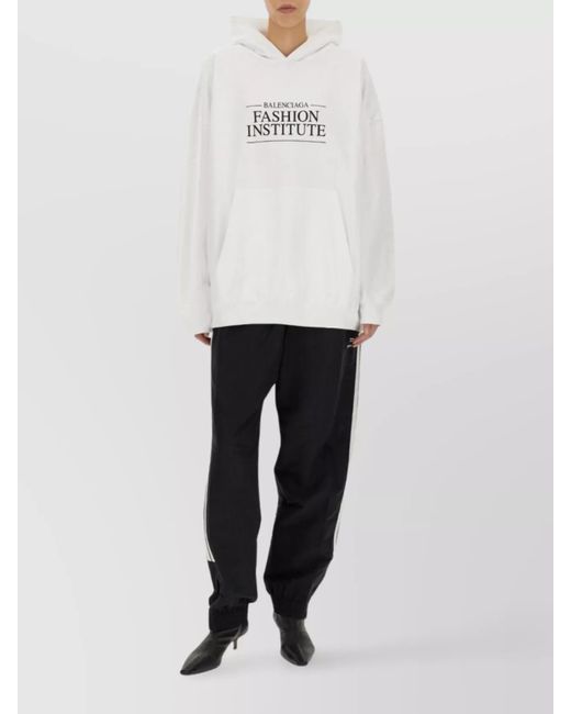 Balenciaga White Large Fit Cotton Sweatshirt
