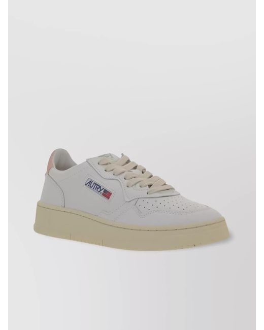 Autry Gray Leather Low-Top Sneakers