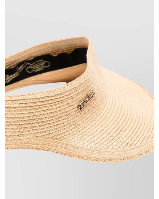 Borsalino Natural Jasmine Visor Hat Wide Brim Strap
