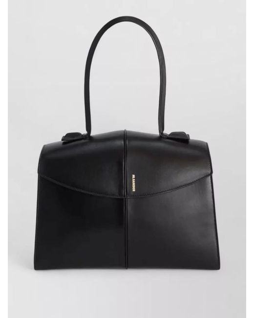 Jil Sander Black Medium Leather Shoulder Bag