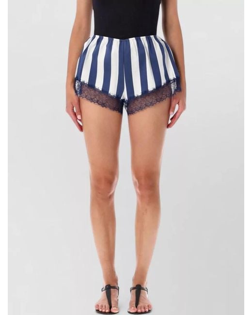 Frankie Shop Blue Silk Cotton Boxer Shorts