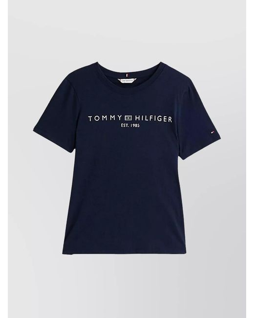 Tommy Hilfiger Blue Logo Crew Neck T-Shirt