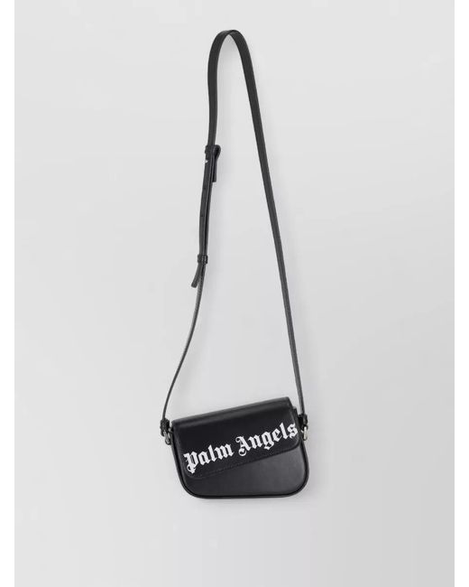 Palm Angels White Crash Leather Cross-Body Bag