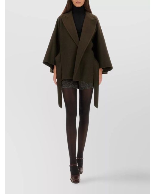 Max Mara Black Camel Cape