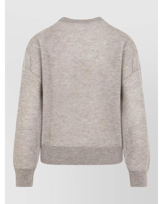Brunello Cucinelli Multicolor Metallic Waffle-Knit Short-Sleeve Sweater