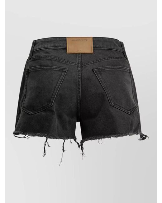 Alexander Wang Black Fly High Waist Denim Five Pocket Shorts
