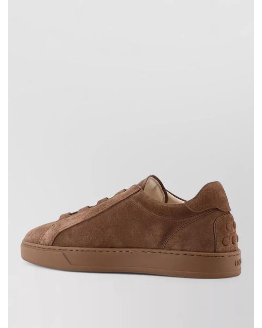 Tod's Brown Suede Low-Top Sneakers for men