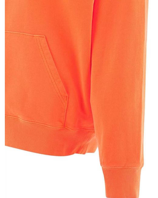 Carhartt Orange Cotton Hooded Sweatshirt for men