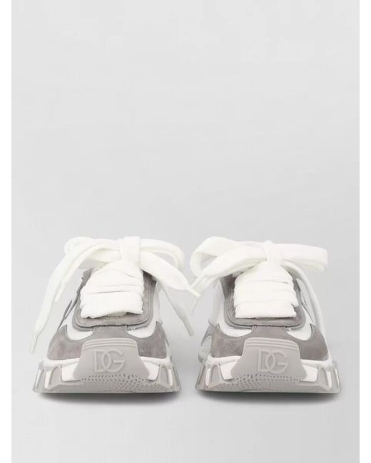 Dolce & Gabbana Multicolor Sneakers Chunky Sole Suede Accents Mesh