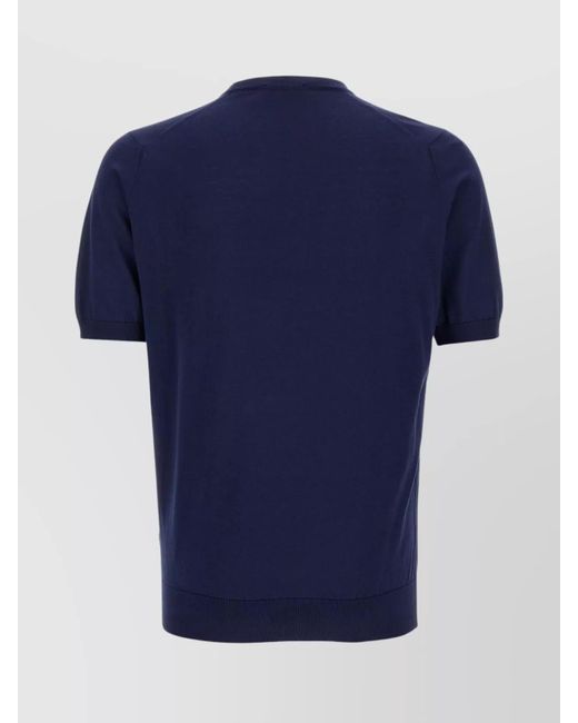 John Smedley Blue 'Kempton' Crew Neck T-Shirt for men