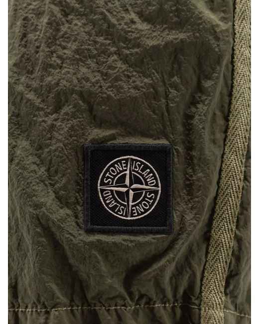 Stone Island Green Nylon Slim-Fit Swim Shorts for men