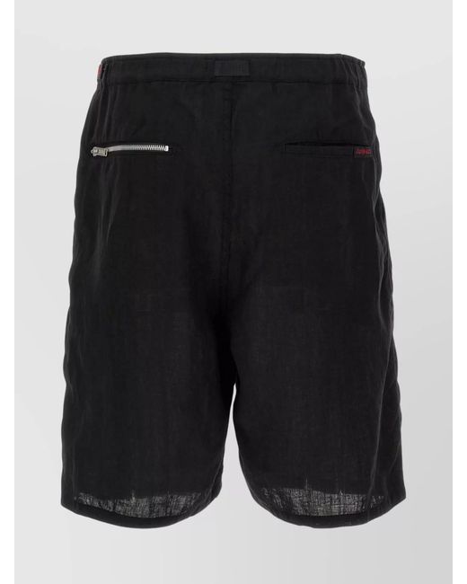 Undercover Black Linen Bermuda Shorts for men