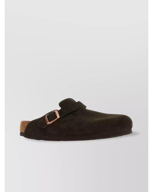 Birkenstock Brown Suede Leather Slippers