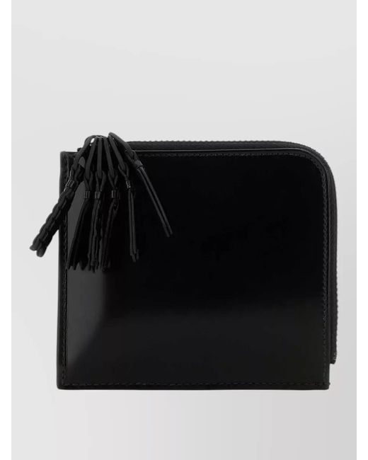 Comme des Garçons Black Leather Card Holder for men