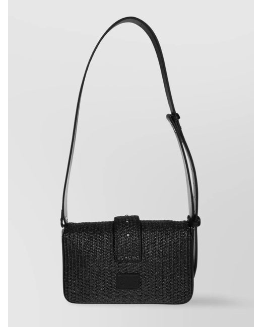 Pinko White Raffia Shoulder Bag