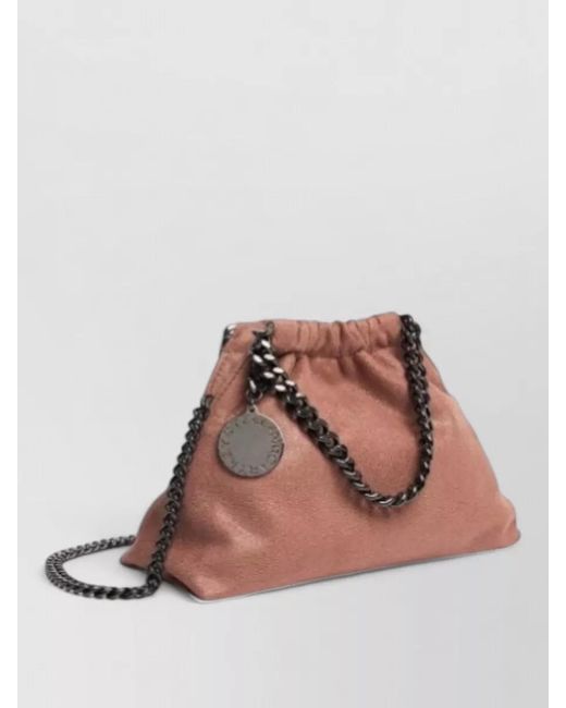 Stella McCartney Pink Falabella Mini Tote Bag Eco Shaggy Deer
