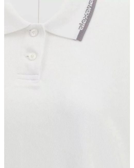 Alexander Wang White Cotton Polo Top