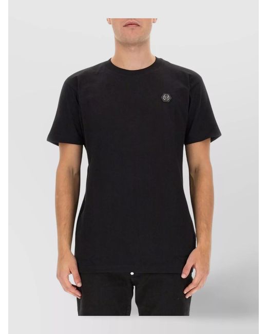 Philipp Plein Black Regular-Fit Logo-Print T-Shirt for men