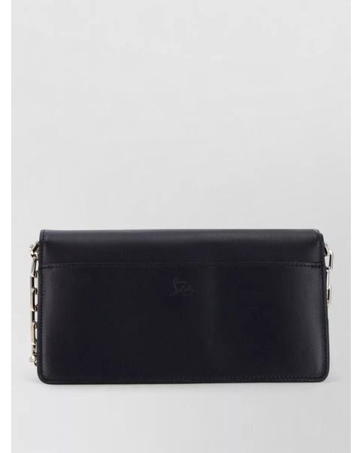 Christian Louboutin Black Loubi54 Lamb Leather Clutch Bag