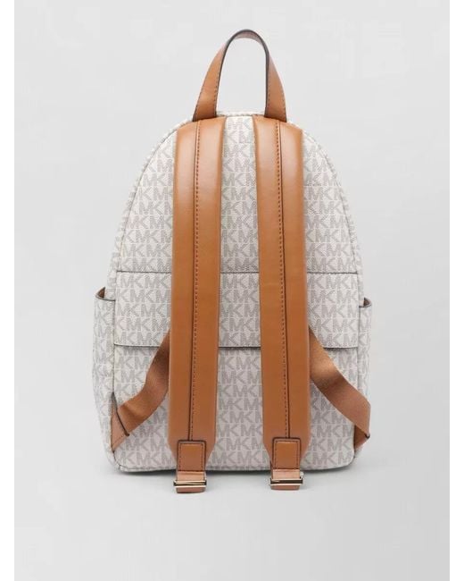 MICHAEL Michael Kors White Tanner Backpack Handle Adaptable Straps Pocket