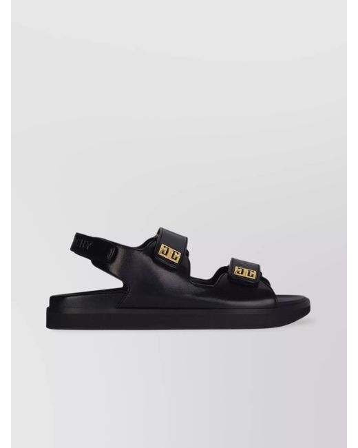 Givenchy Black Leather Slingback Sandals