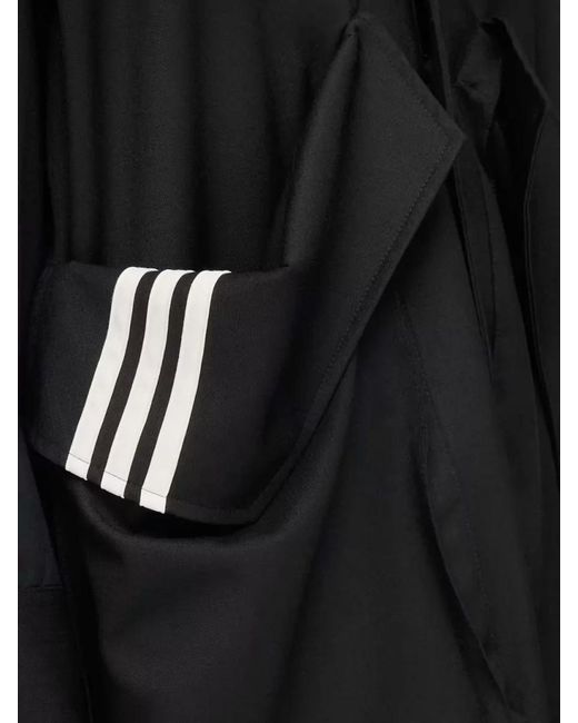 Y-3 Black Wool Blend Oversized Blazer