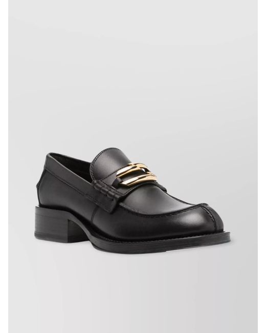Lanvin Black Leather Loafers