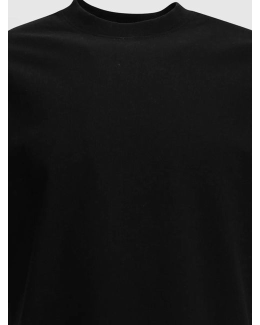 Burberry Black Crew Neck T Shirt Appliqué Plaid Detail for men