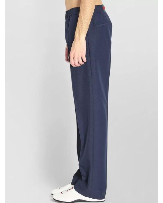 Gucci Blue Sport Trousers for men