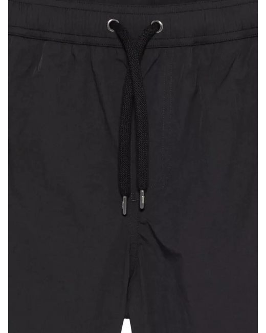 Herno Black Nylon Beach Shorts Back Pocket Eyelets for men