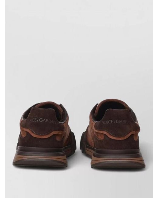 Dolce & Gabbana Brown Low Top Sneakers Suede Upper Rubber Sole for men