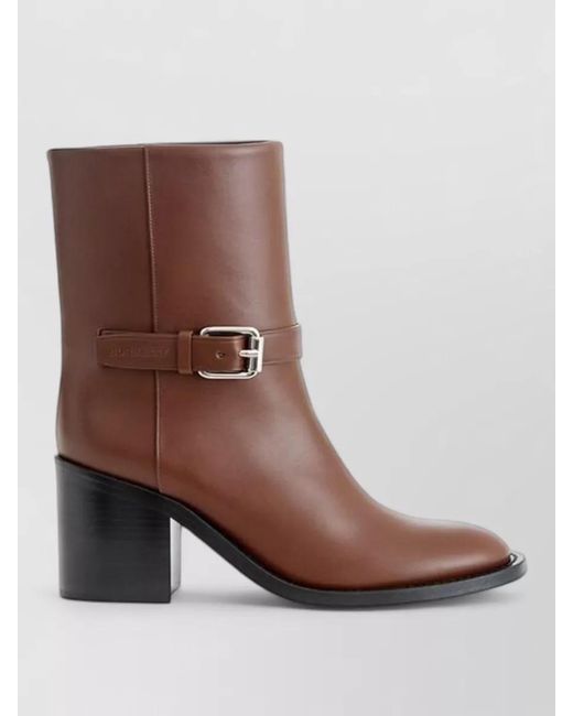 Burberry Brown Leather Ankle Boots