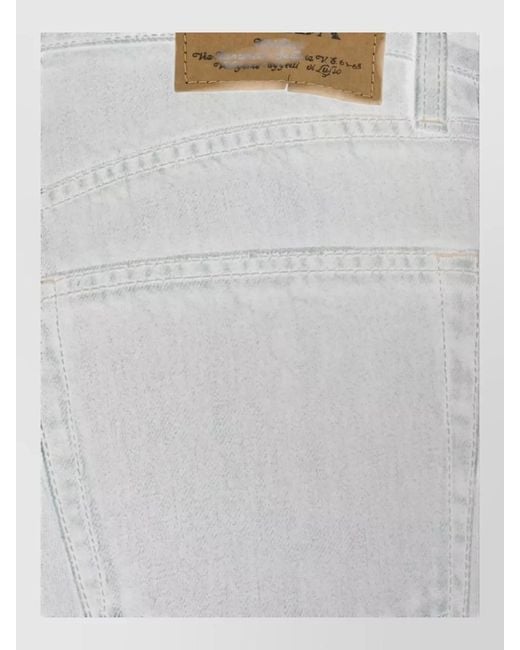Prada Blue High Waist Straight Leg Denim Trousers