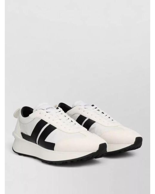 Lanvin Natural Leather Low-Top Sneakers