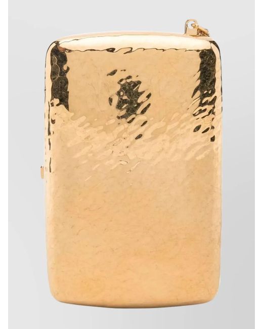 Saint Laurent Metallic Y Mini Metal Clutch Bag