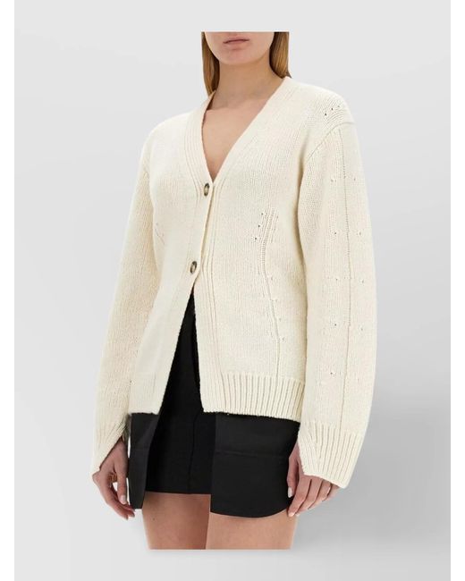 Helmut Lang Black Cashmere Wool Tailored Cardigan