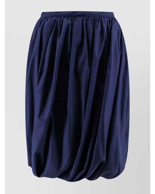 Marni Blue Organic Cotton High-Rise Balloon Skirt