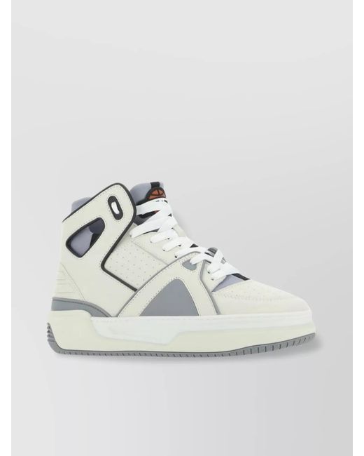 Just Don Metallic Leather High-Top Sneakers for men