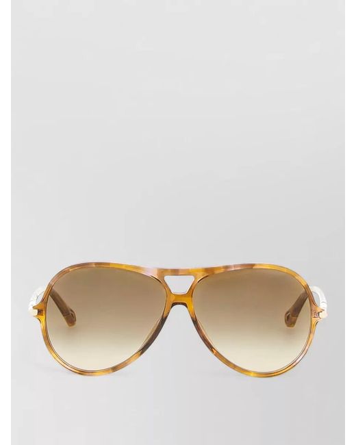 Chloé Natural Aviator Sunglasses